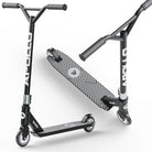 Apollo Stunt Scooter 'Genius Pro' hoogwaardige stuntstep met ABEC 9 kogellagers Zwart Zilver