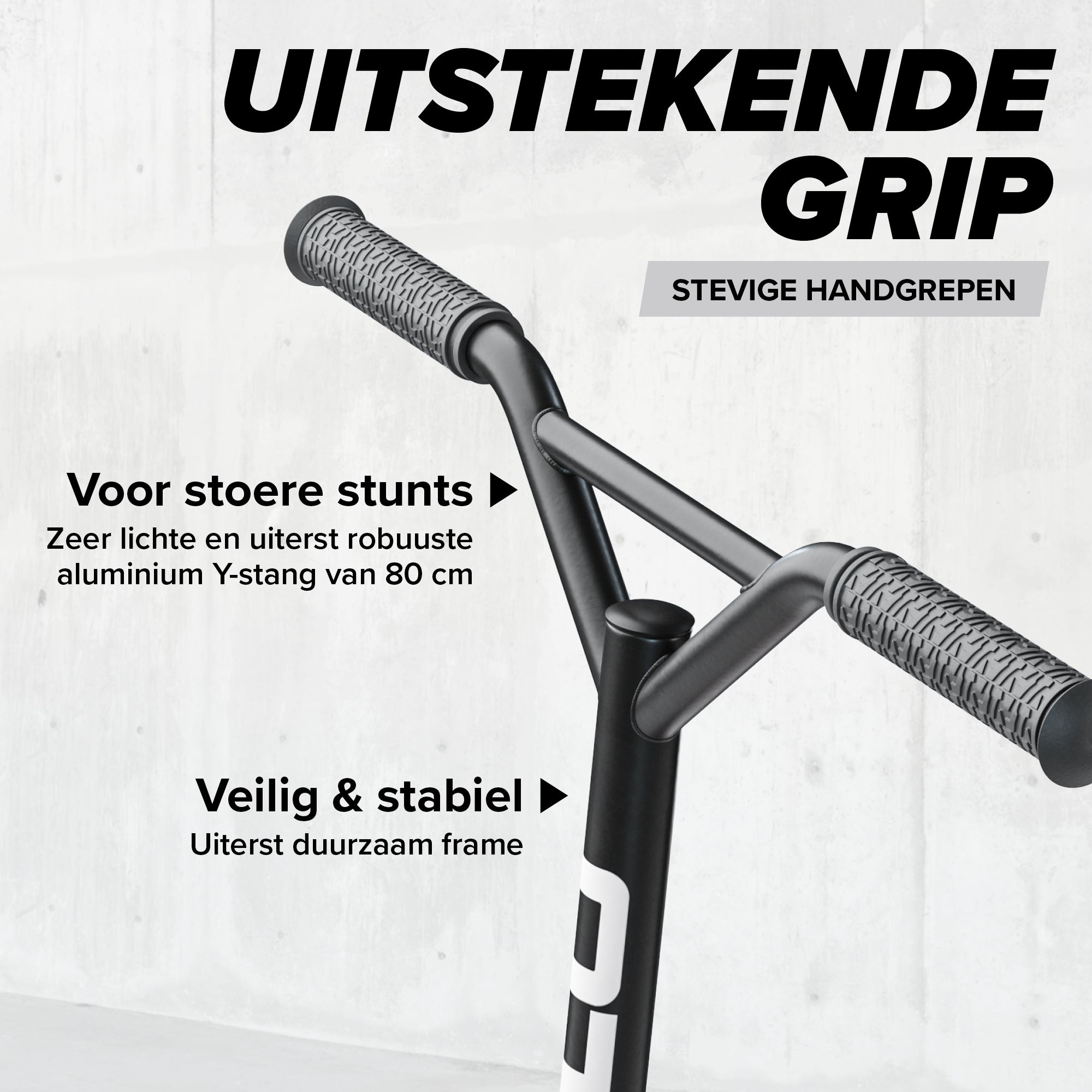 Apollo Stunt Scooter 'Genius Pro' hoogwaardige stuntstep met ABEC 9 kogellagers Zwart Zilver