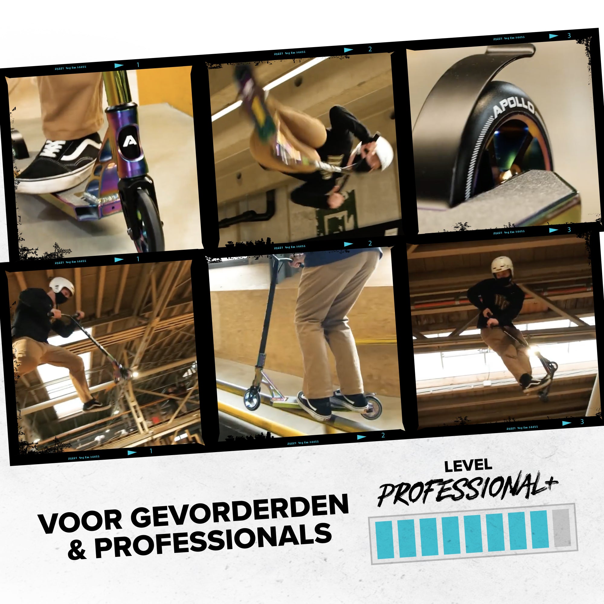 Apollo High-End Stunt Scooter Genesis Pro X Stuntstep met aluminium kern & ABEC 9 Zwart Mint