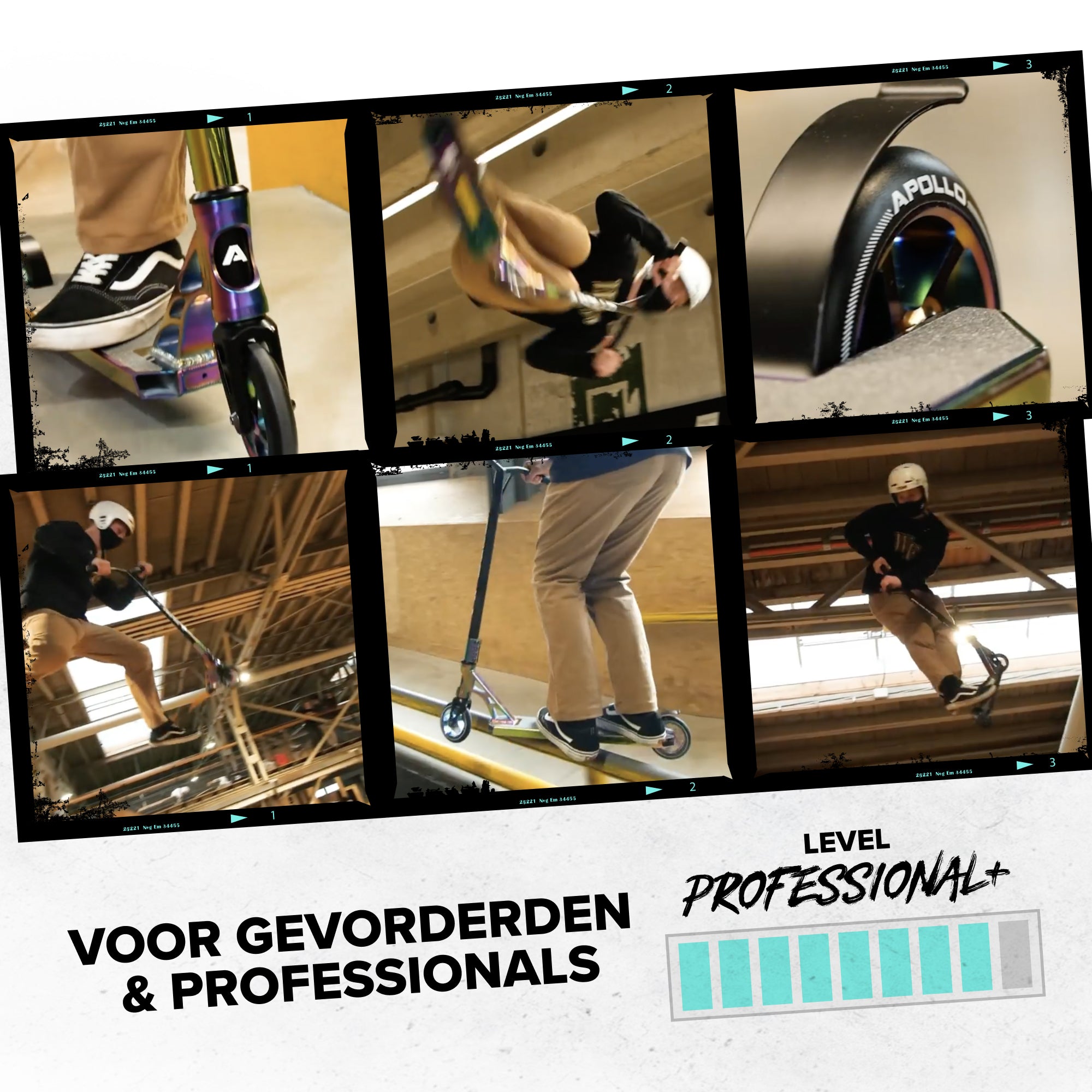 Apollo High-End Stunt Scooter Genesis Pro X Stuntstep met aluminium kern & ABEC 9 Turquoise Goud