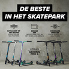 Apollo High-End Stunt Scooter 'Genesis' Stuntstep met aluminium kern & ABEC 9 Turquoise Goud
