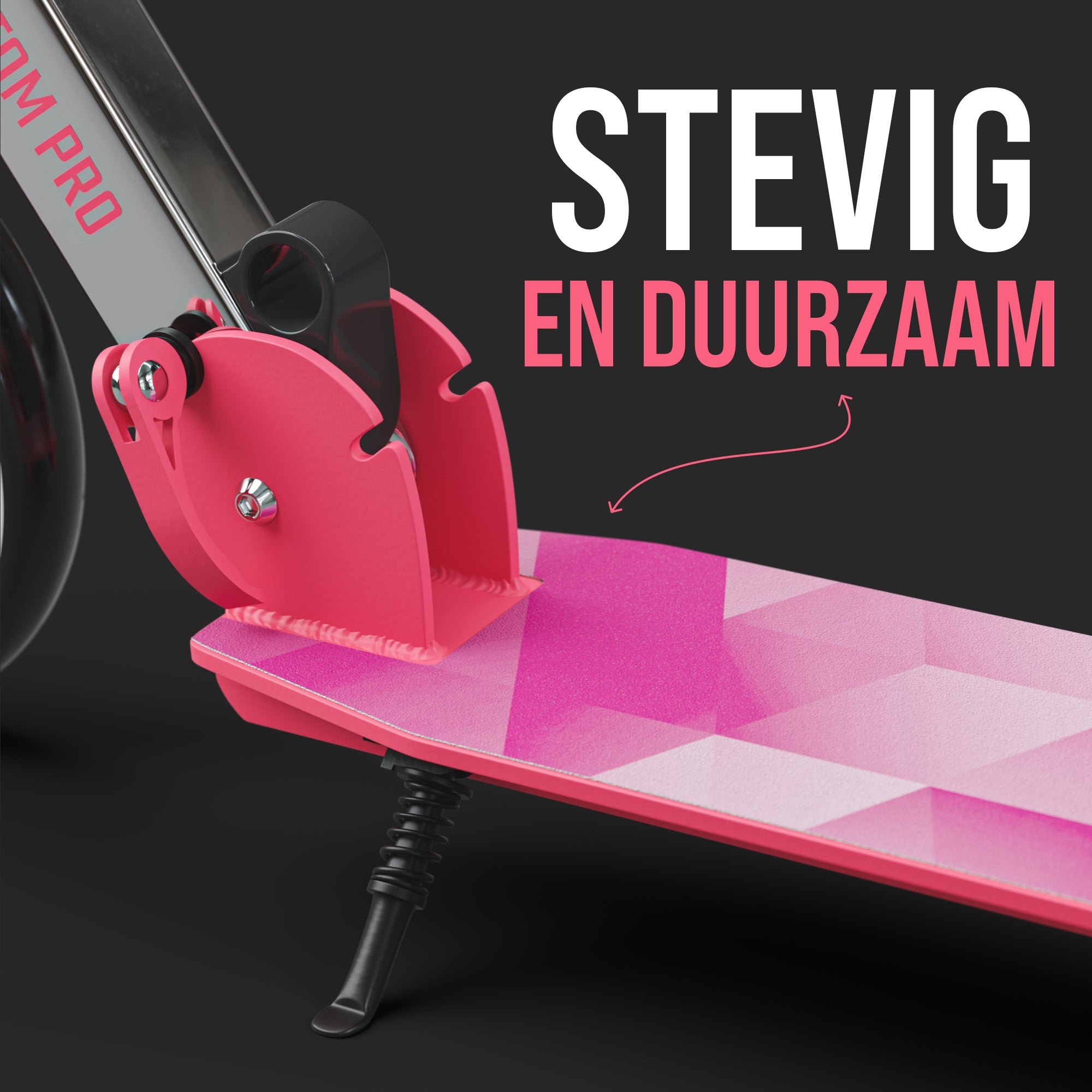 Apollo Klappbarer City Roller für Kinder "Phantom" höhenverstellbarer Tretroller Pink Silber