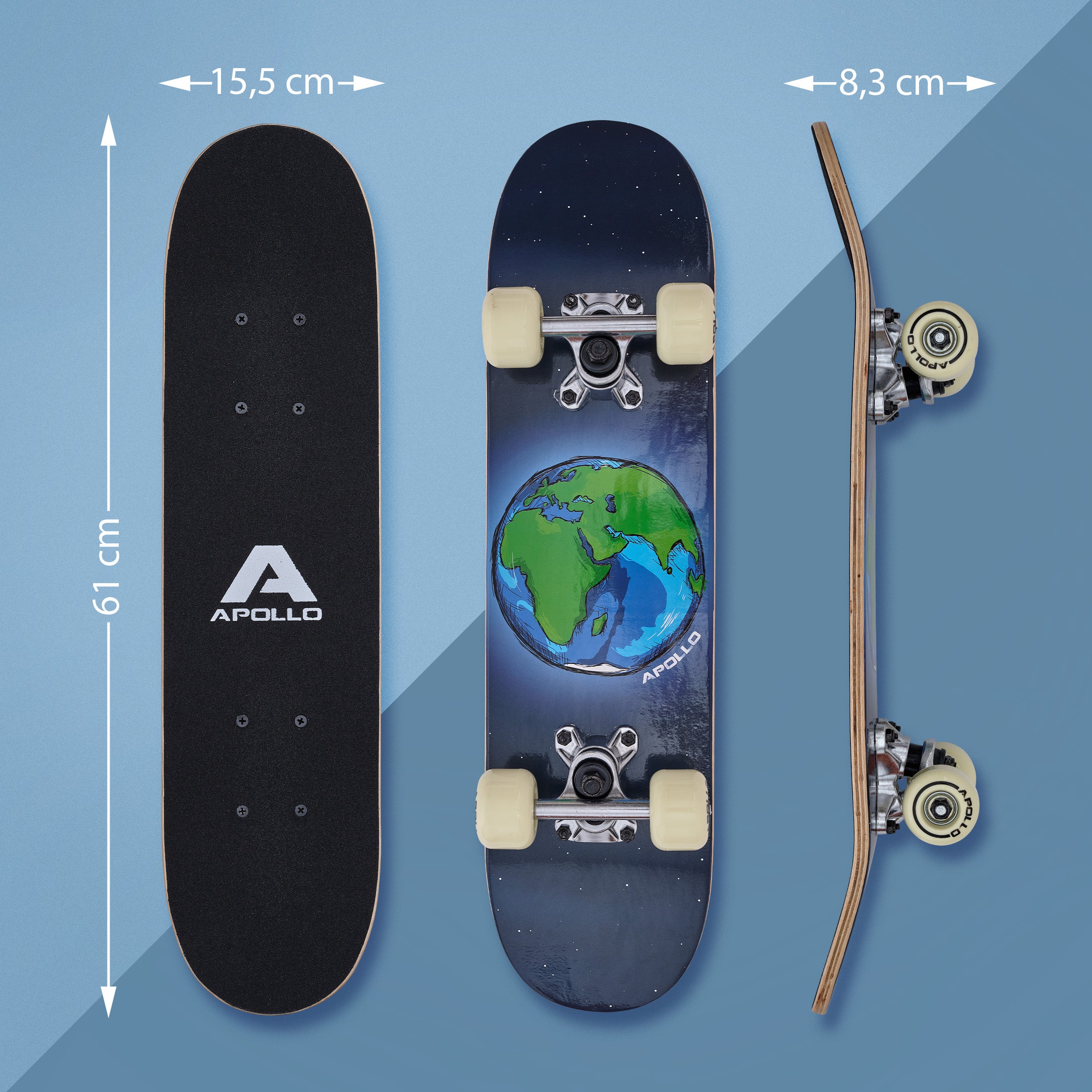 Kinderen Skateboard 61cm - Around the World – Apollo Funsport