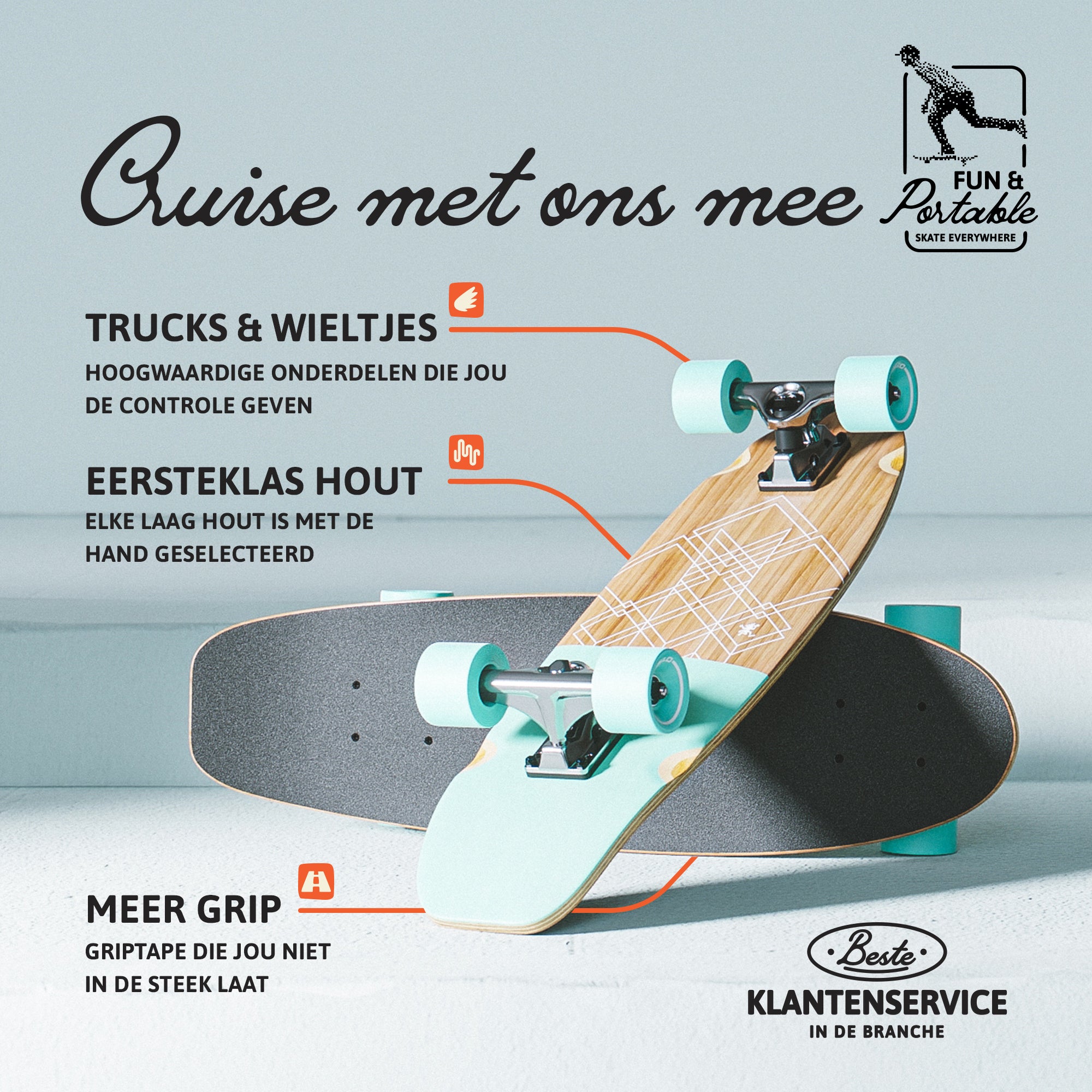 Apollo Mini-Longboard | Midi-Cruiser, compleet board 27" - Savaii Savaii