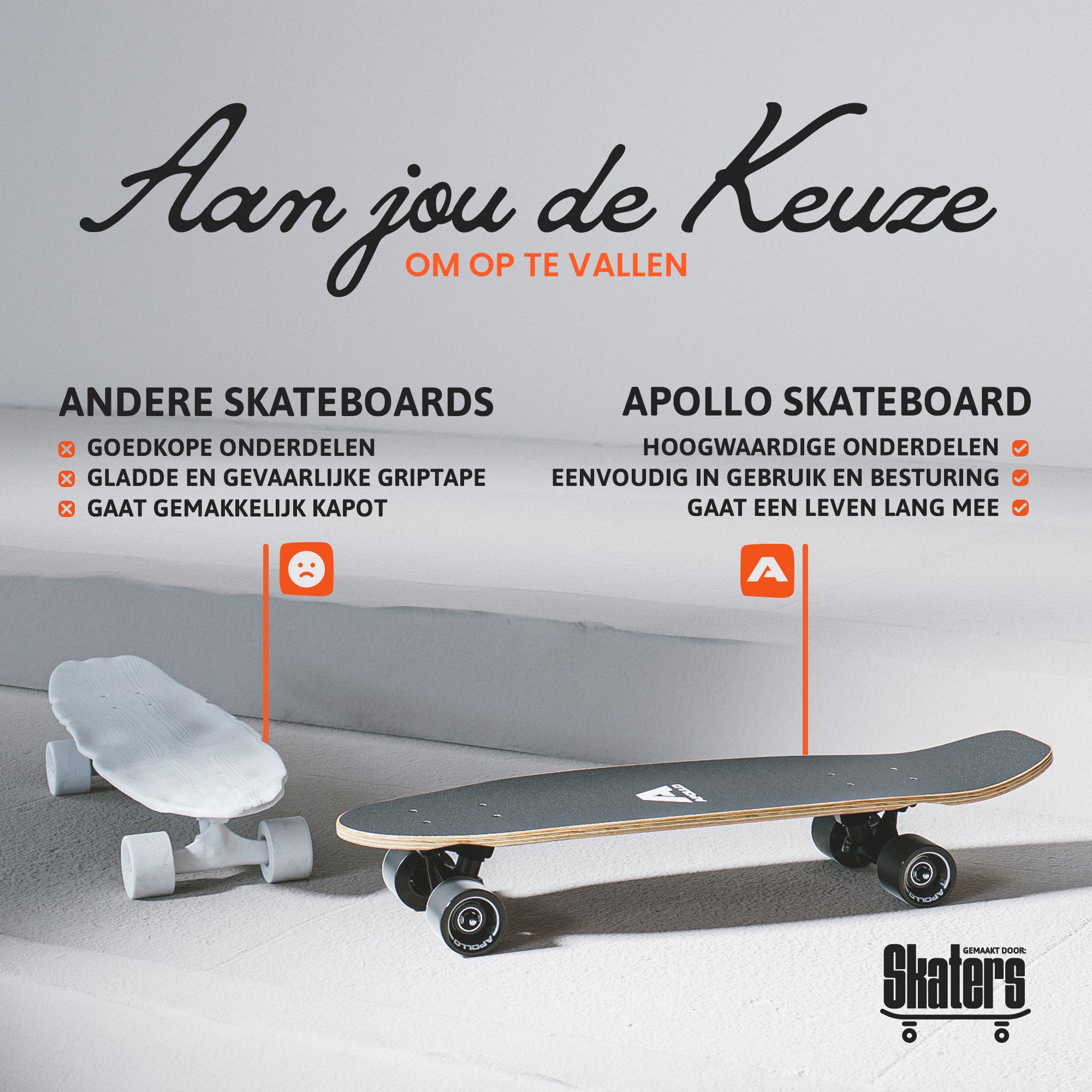 Apollo Mini-Longboard | Midi-Cruiser, compleet board 27" - Weird Weird