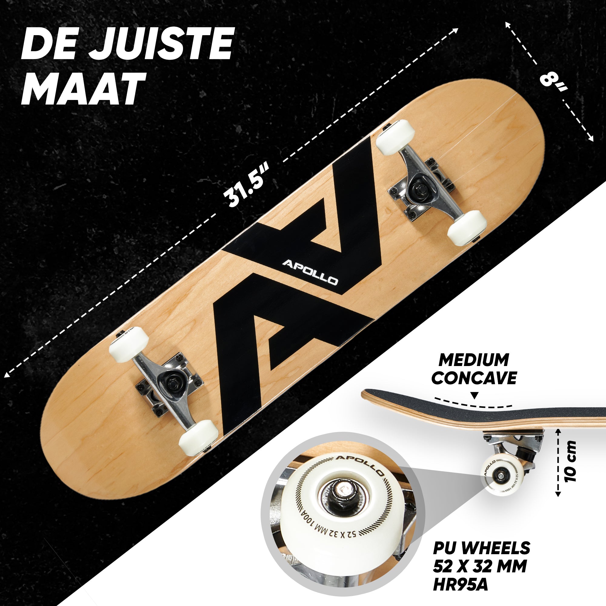 Apollo Skateboard Compleetboard 31 inch - A&A A&A