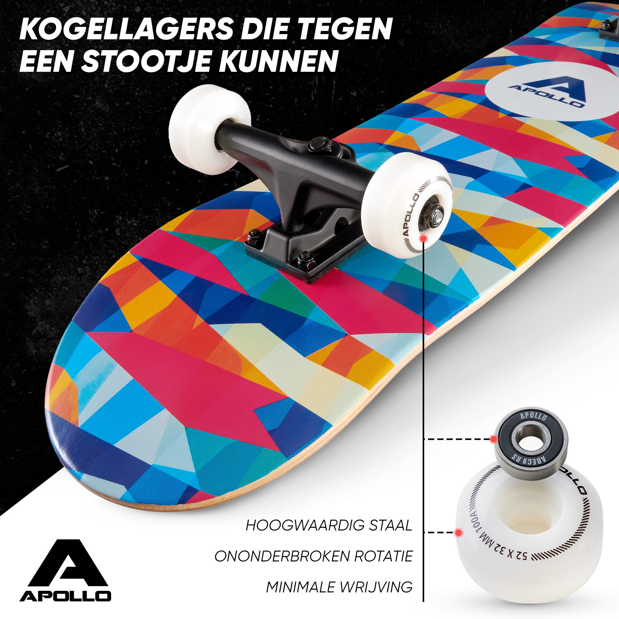 Apollo Skateboard Compleetboard 31 inch - Mosaik Mosaik