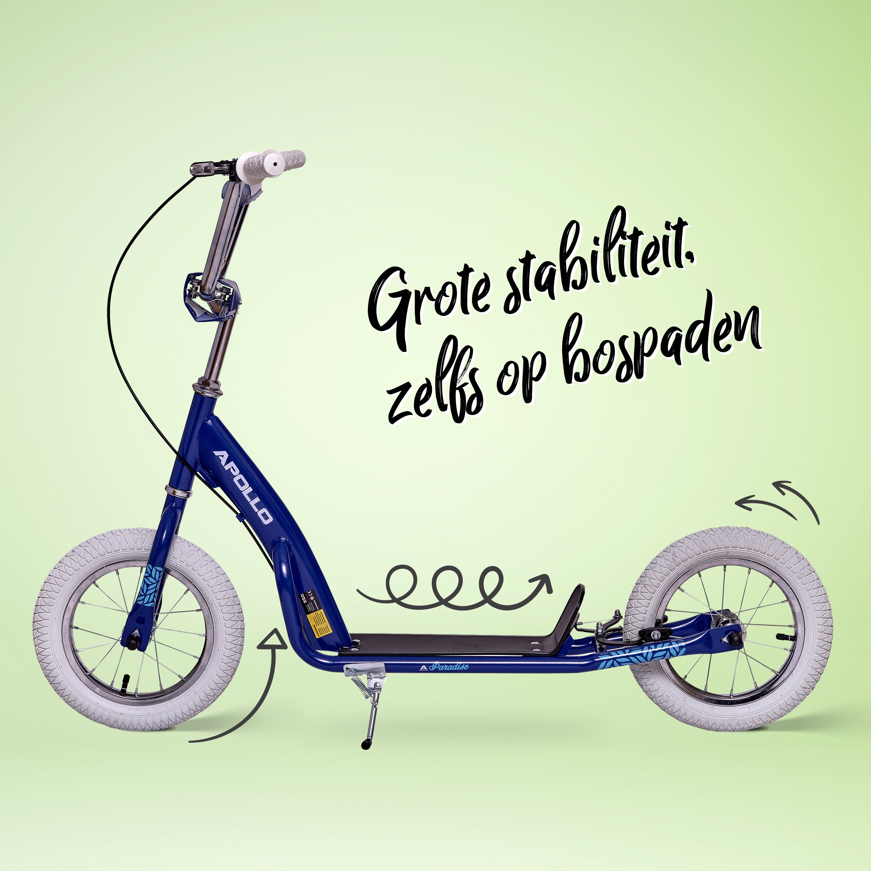 Apollo Paradise Retro step met luchtbanden 12,5 inch Blauw