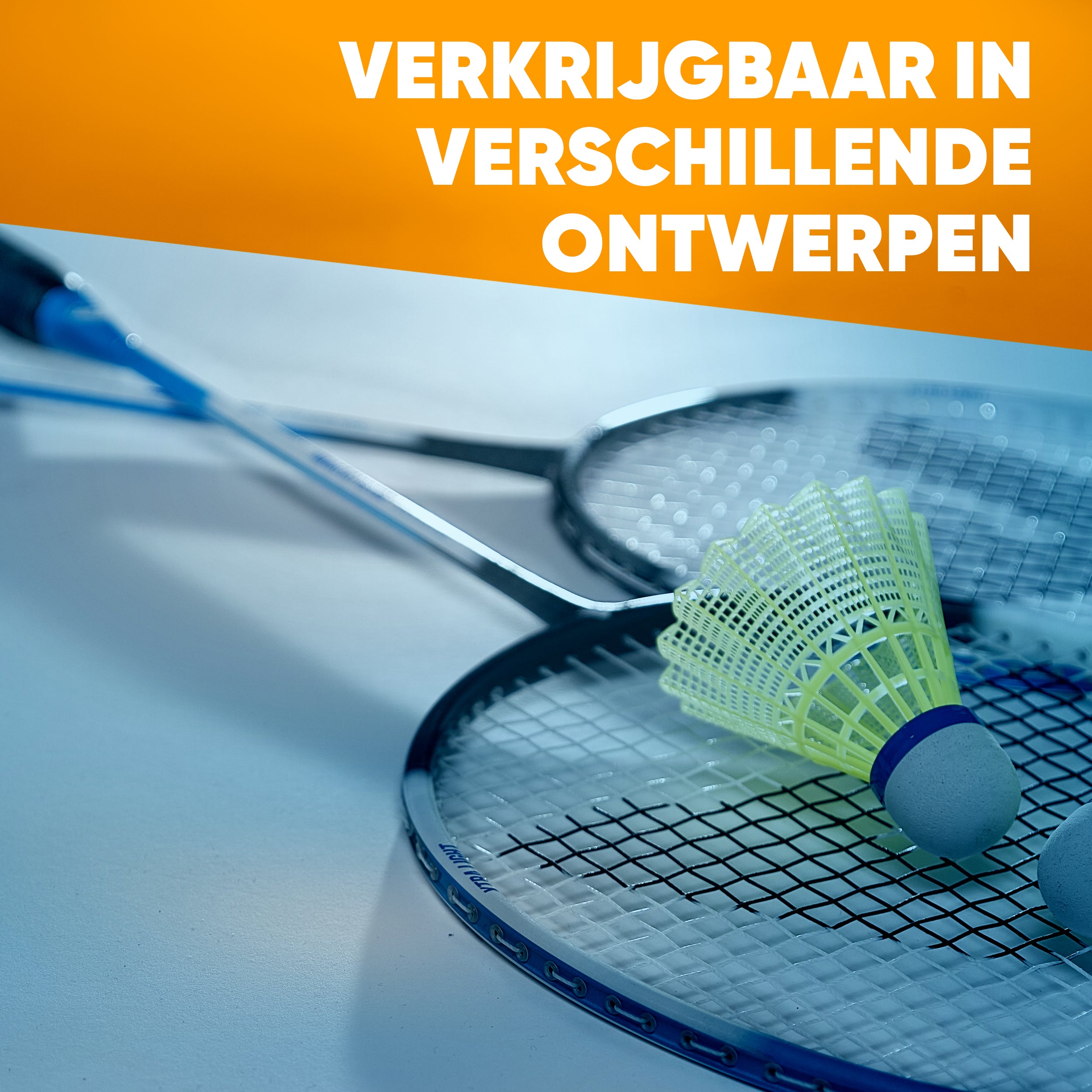 Apollo Badmintonset Match Pro 800 – inclusief tas, 2 rackets, shuttles Blauw Grijs