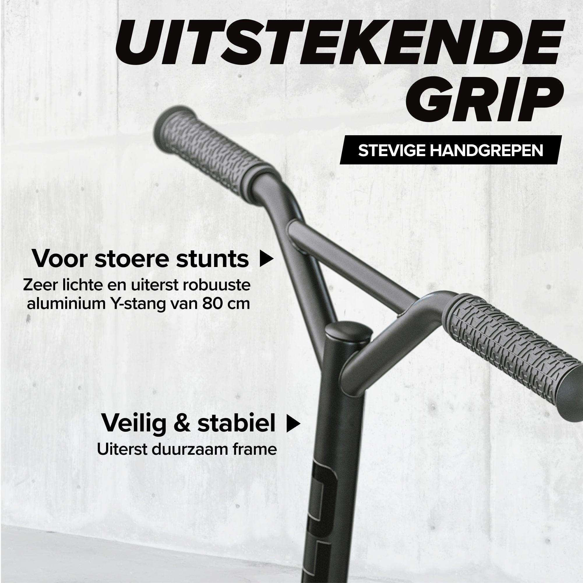 Apollo Stunt Scooter 'Genius Pro' hoogwaardige stuntstep met ABEC 9 kogellagers Zwart