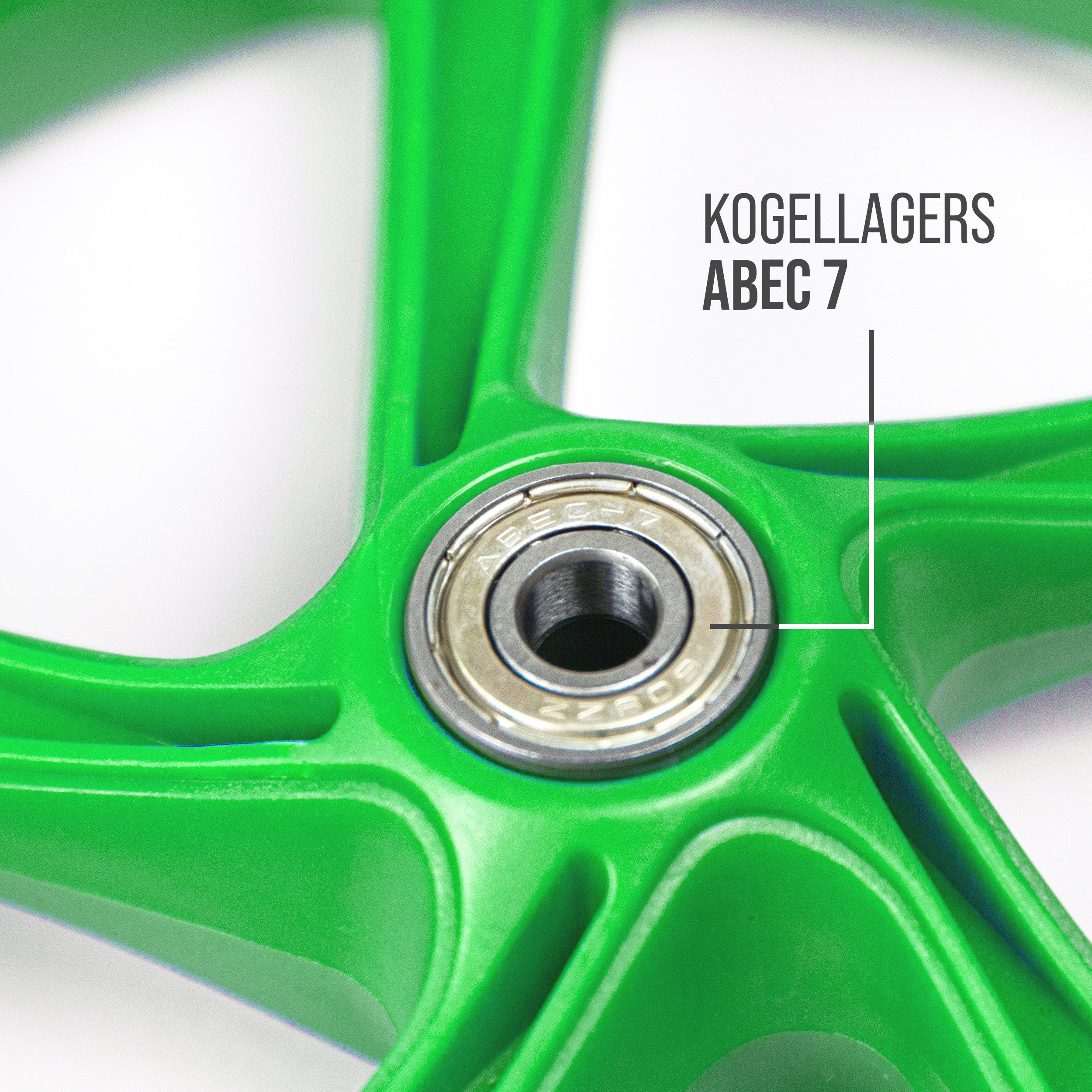 Apollo 200 mm Vervangingswielen set voor Apollo City Scooter LED Groen