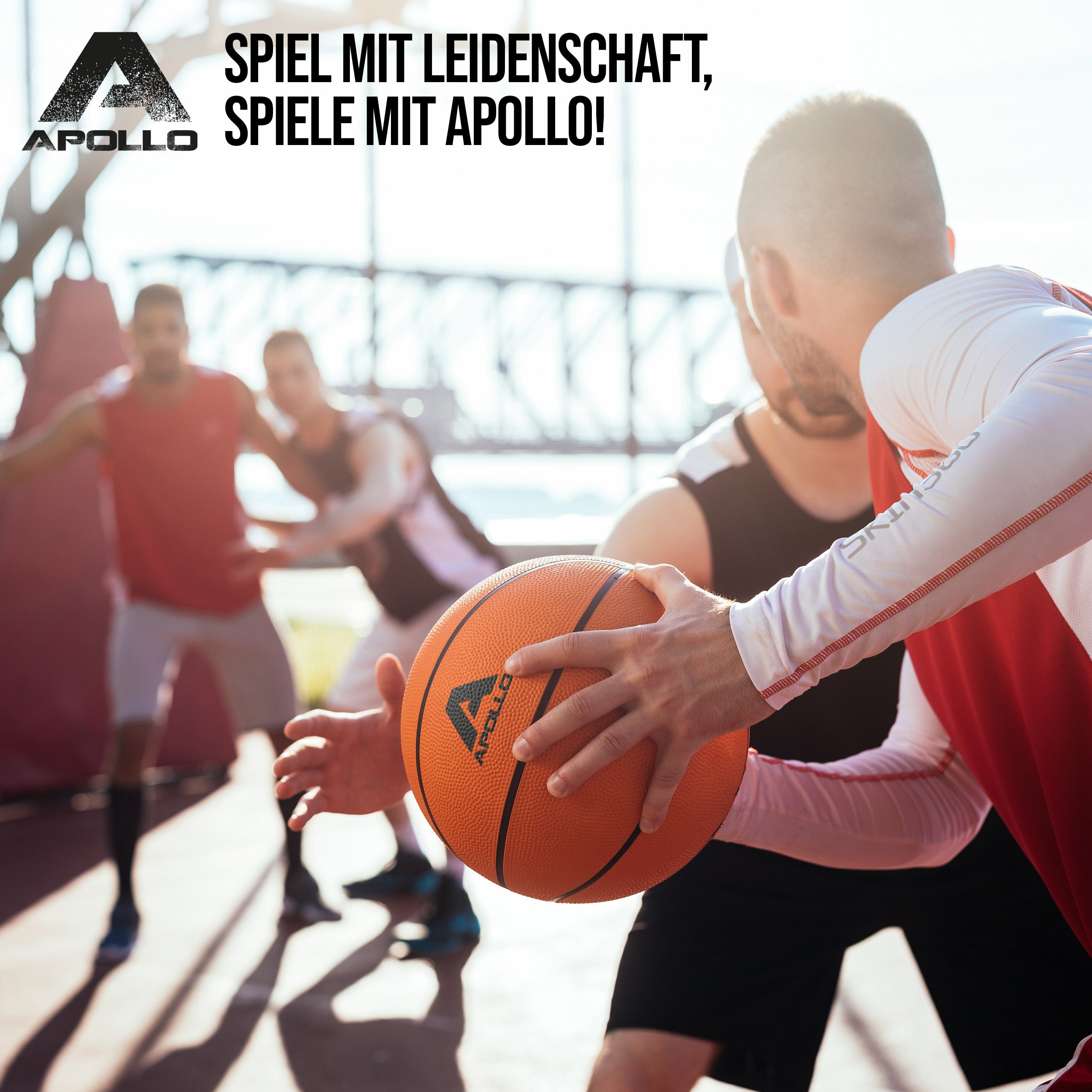 Apollo Basketbal voor binnen- en buitengebruik, maat 7 - oranje Oranje