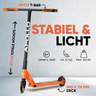 Apollo Stuntstep 'Eagle' - geanodiseerde professionele stuntstep met ABEC9 lagers Zwart Oranje