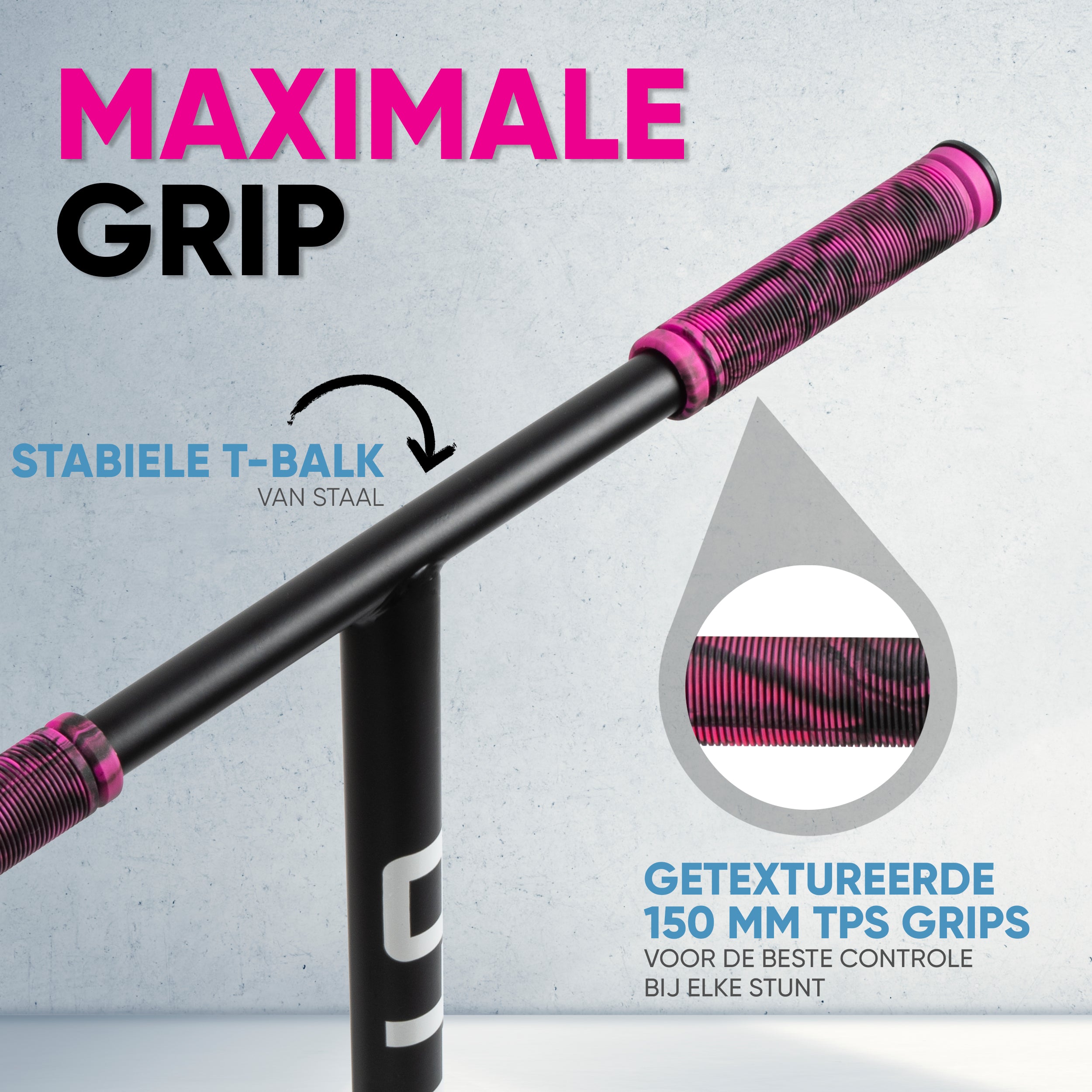 Apollo Stuntstep 'Eagle' - geanodiseerde professionele stuntstep met ABEC9 lagers Roze