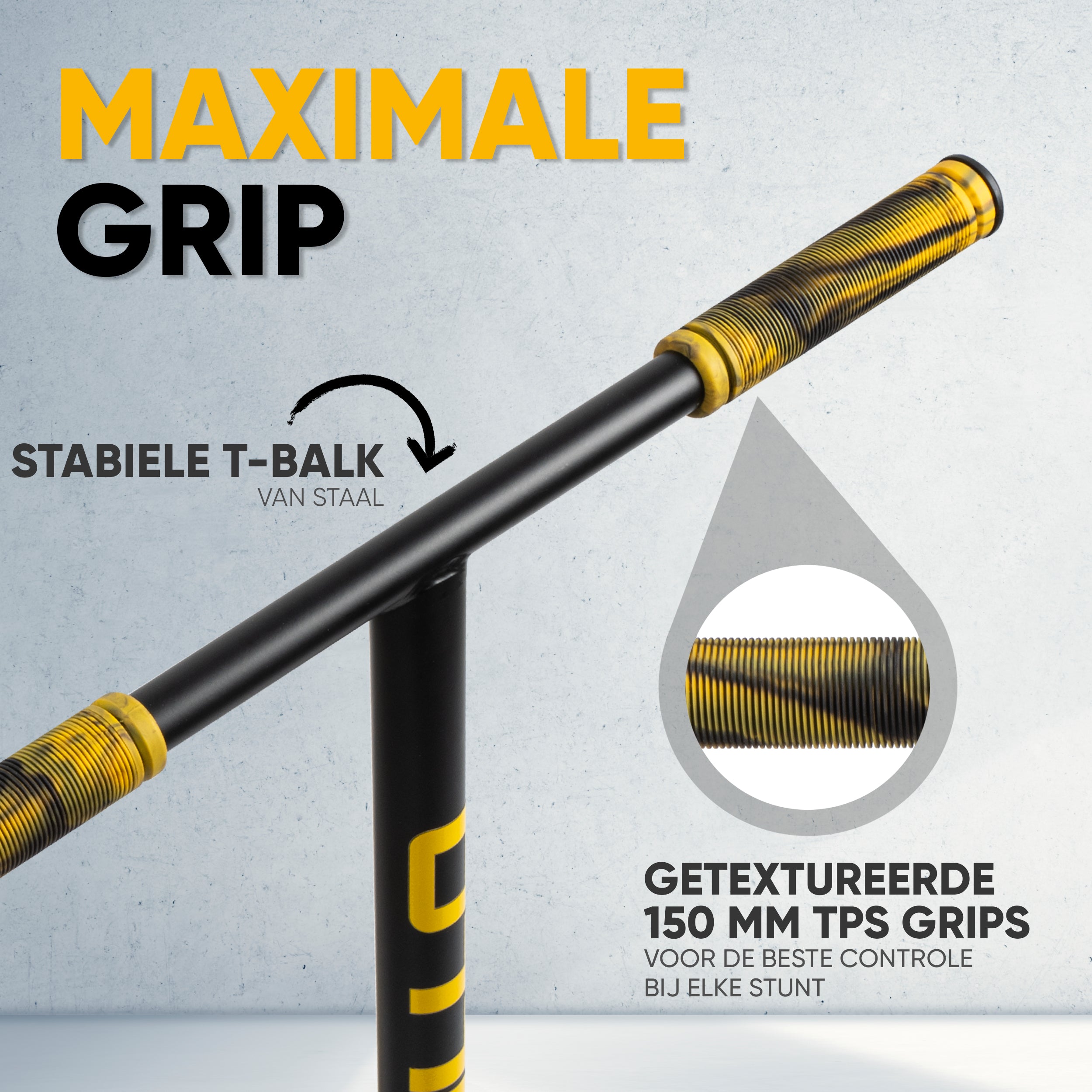 Apollo Stuntstep 'Eagle' - geanodiseerde professionele stuntstep met ABEC9 lagers Zwart Goud