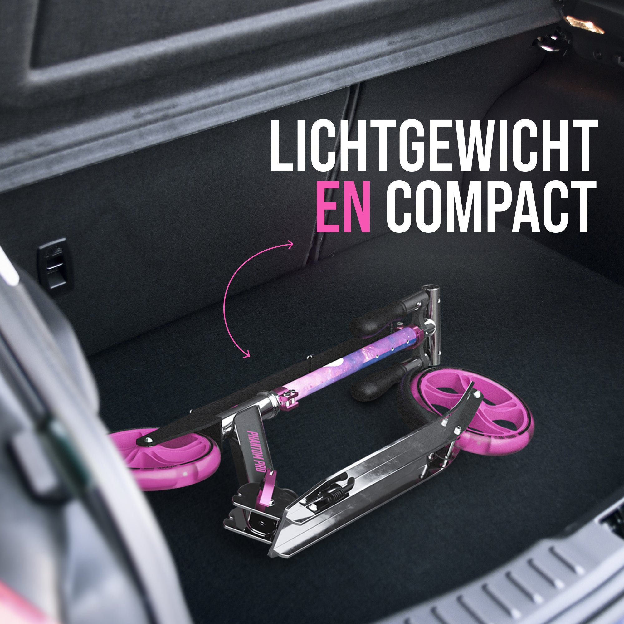 Apollo Klappbarer City Roller für Kinder "Phantom" höhenverstellbarer Tretroller Starlight