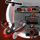Apollo Funsport Nederland Apollo Whizzie LED kinderstep, opvouwbare kinderstep Zwarte Vlam