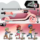 Apollo Funsport Nederland Apollo Whizzie LED kinderstep, opvouwbare kinderstep Flamingo