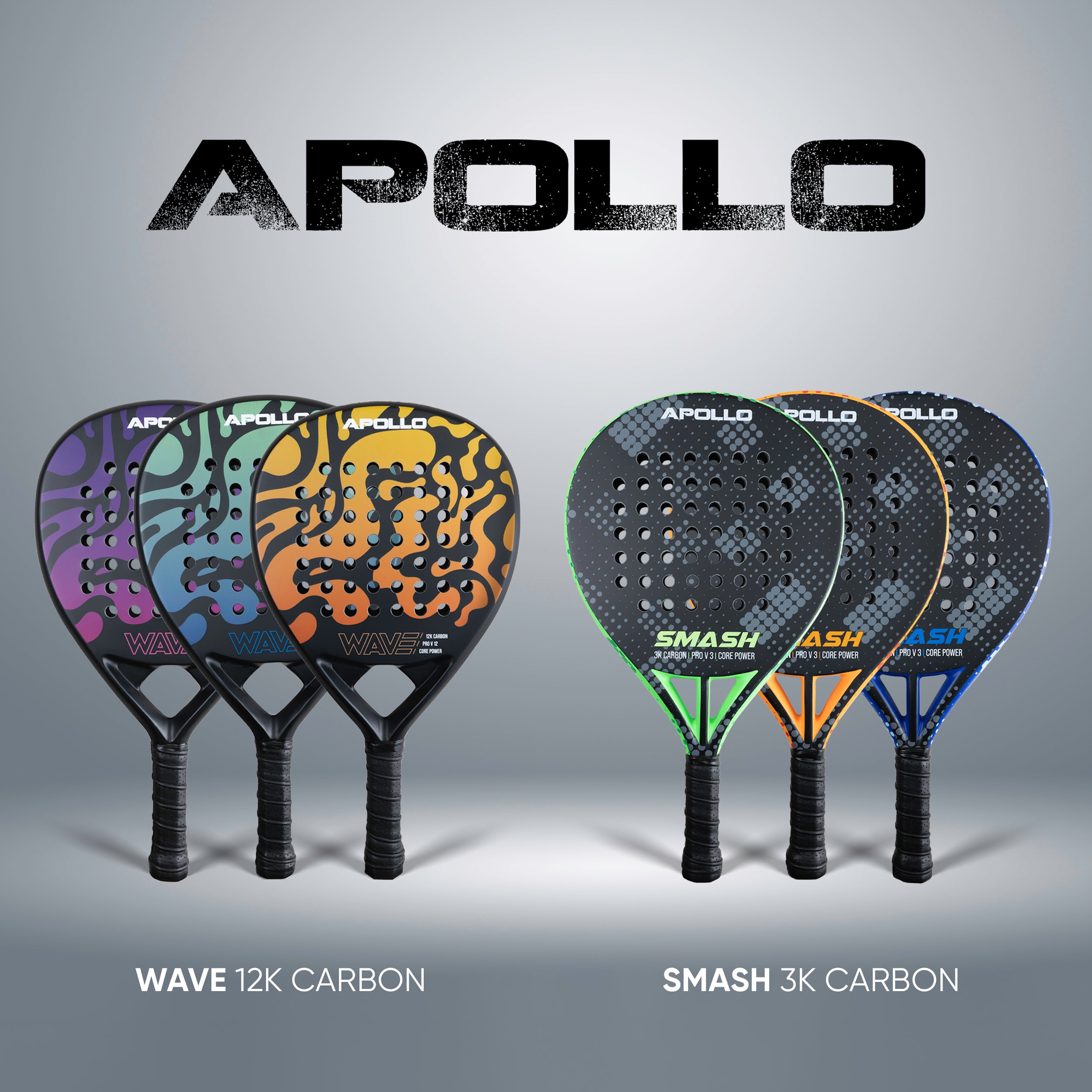 Apollo Funsport Nederland Apollo 3K Smash Padelracket Silver Blue