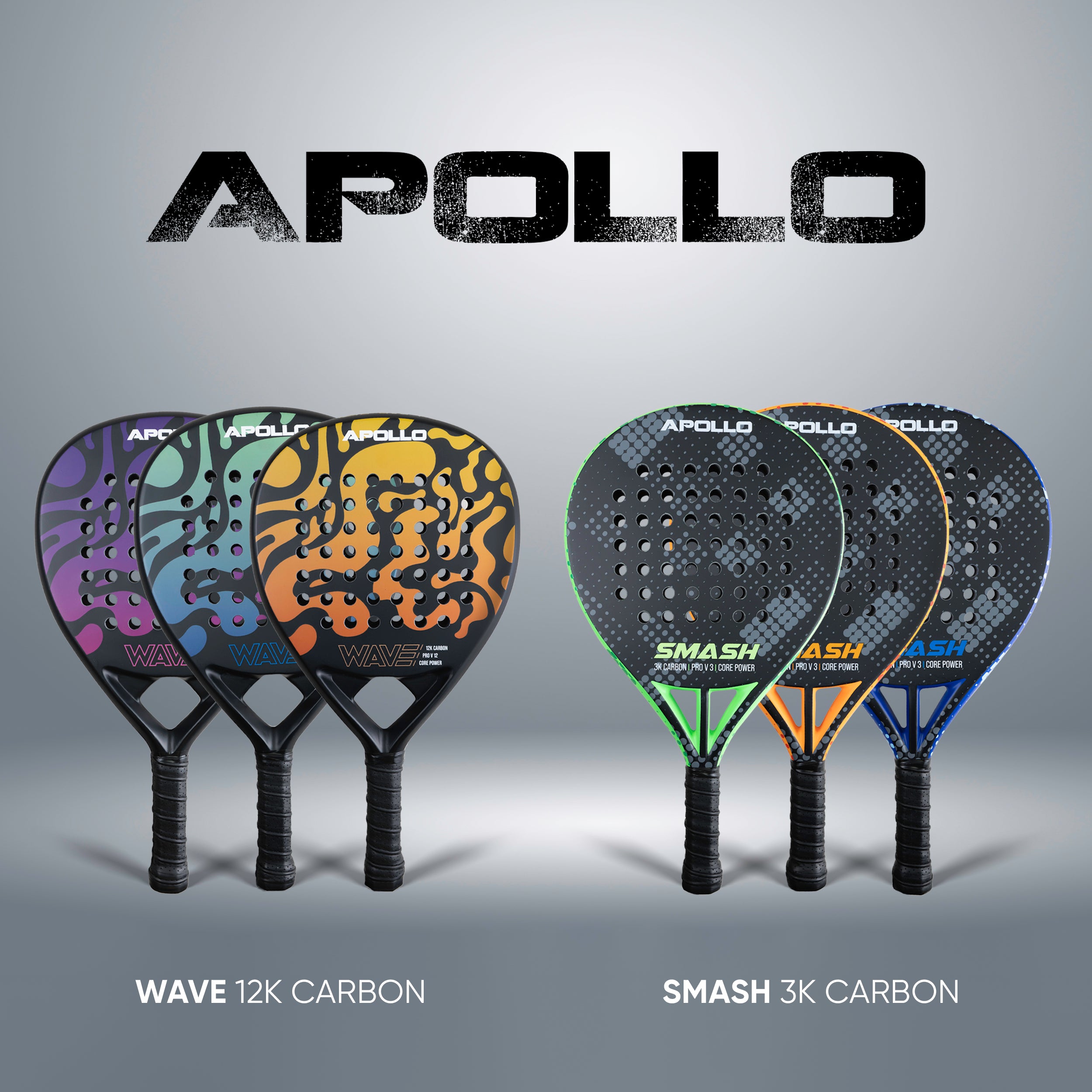 Apollo Funsport Nederland Apollo 12K Wave Padelracket Mint Blue