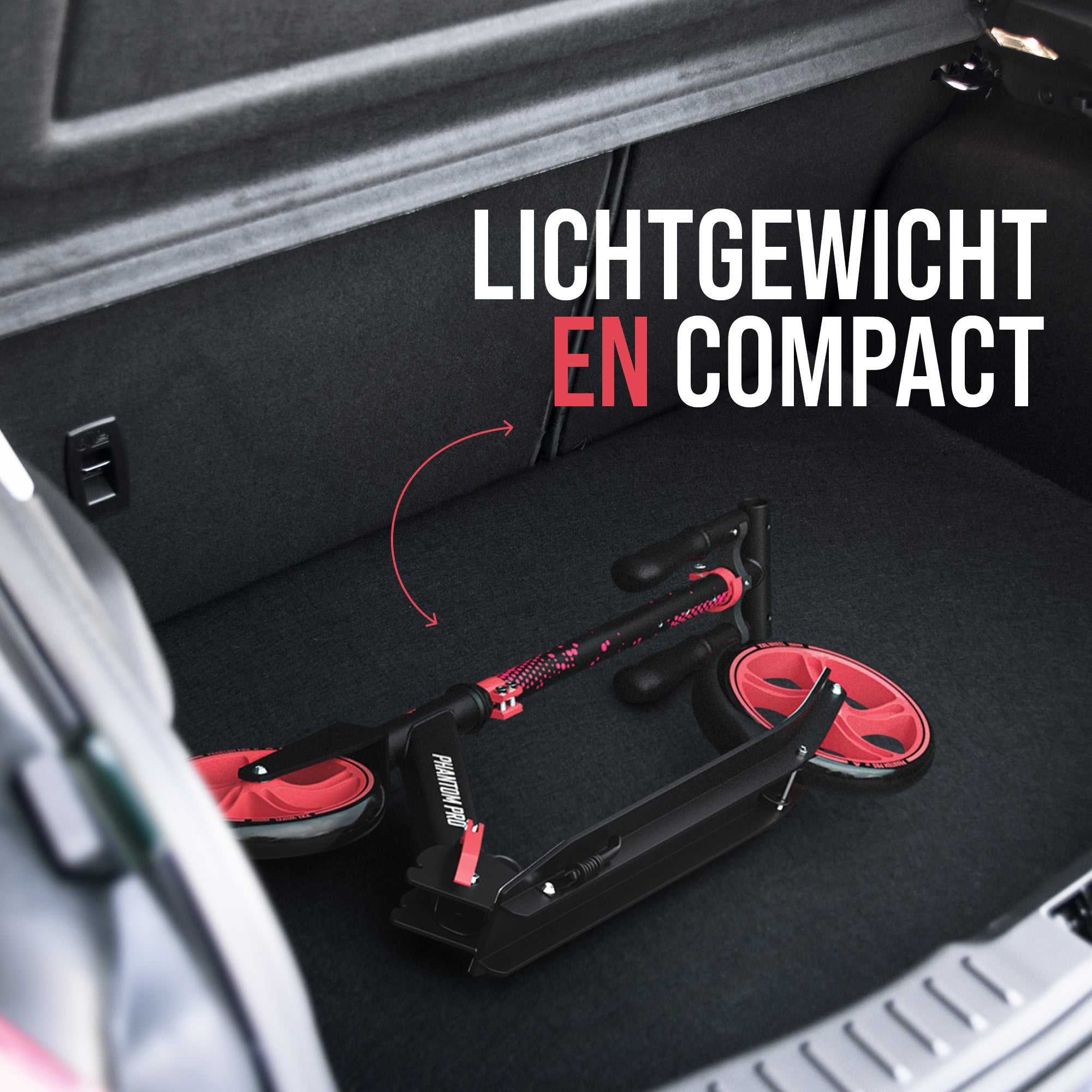 Apollo Klappbarer City Roller für Kinder "Phantom" höhenverstellbarer Tretroller Rot