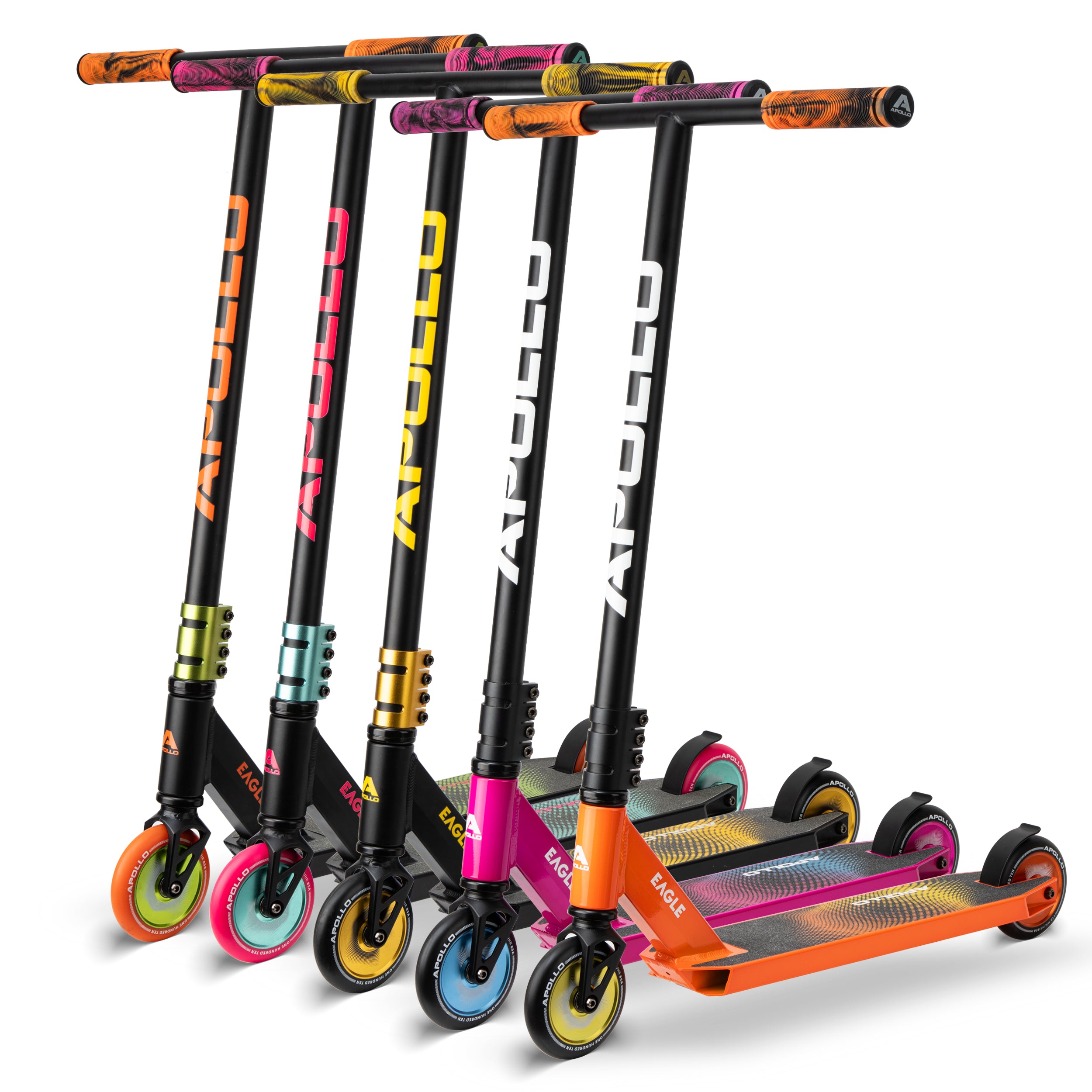 Apollo Stuntstep 'Eagle' - geanodiseerde professionele stuntstep met ABEC9 lagers