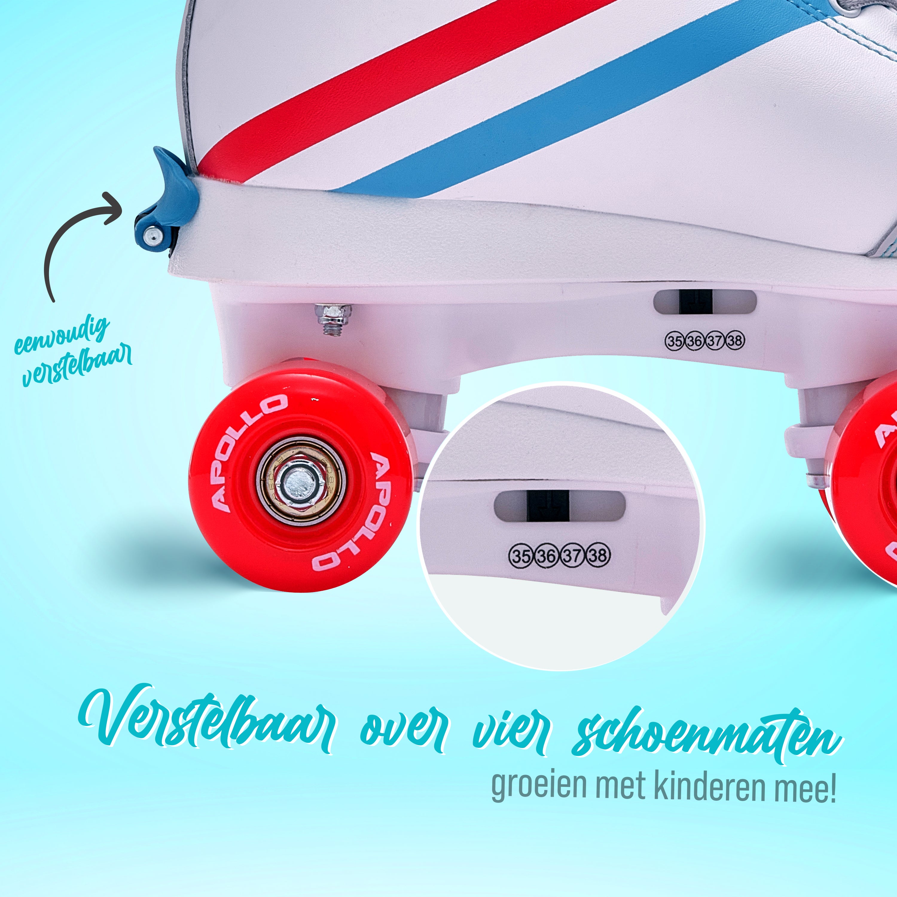 Apollo Disco Roller Soft Boots verstelbare rolschaatsen voor kinderen - Striker L (39-42)