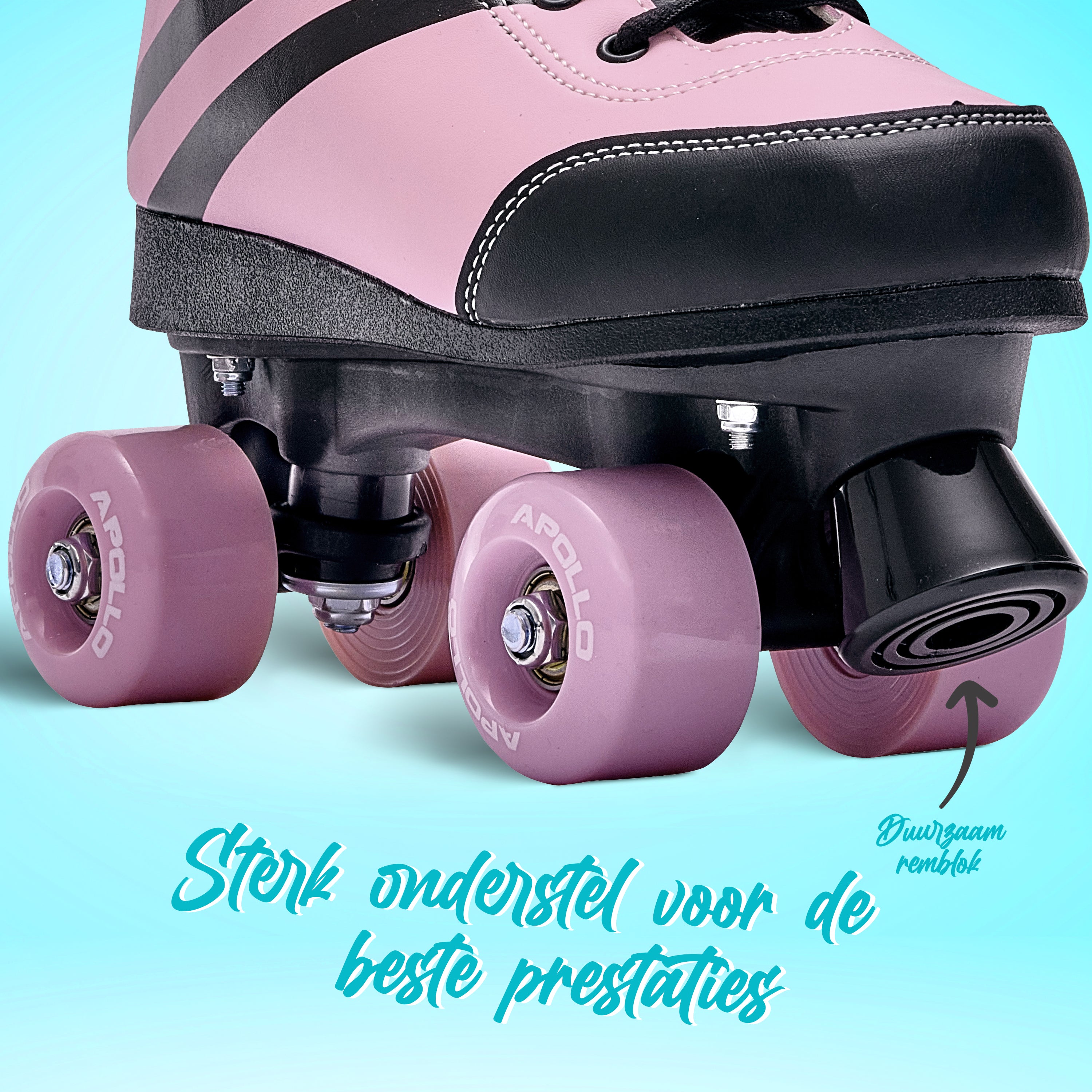 Apollo Disco Roller Soft Boots verstelbare rolschaatsen voor kinderen - Pink Revolution L (39-42)
