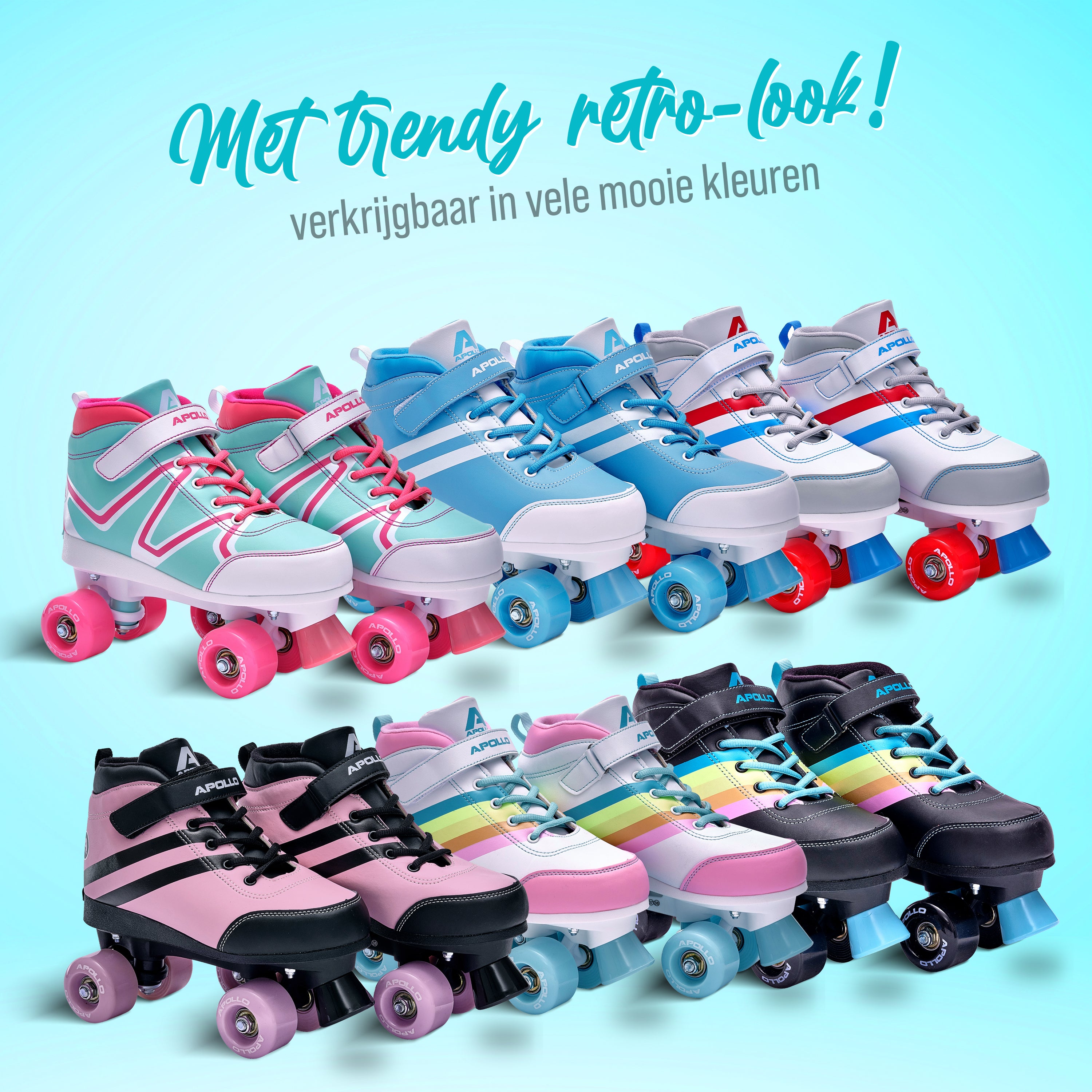 Apollo Disco Roller Soft Boots verstelbare rolschaatsen voor kinderen - Blueberry L (39-42)
