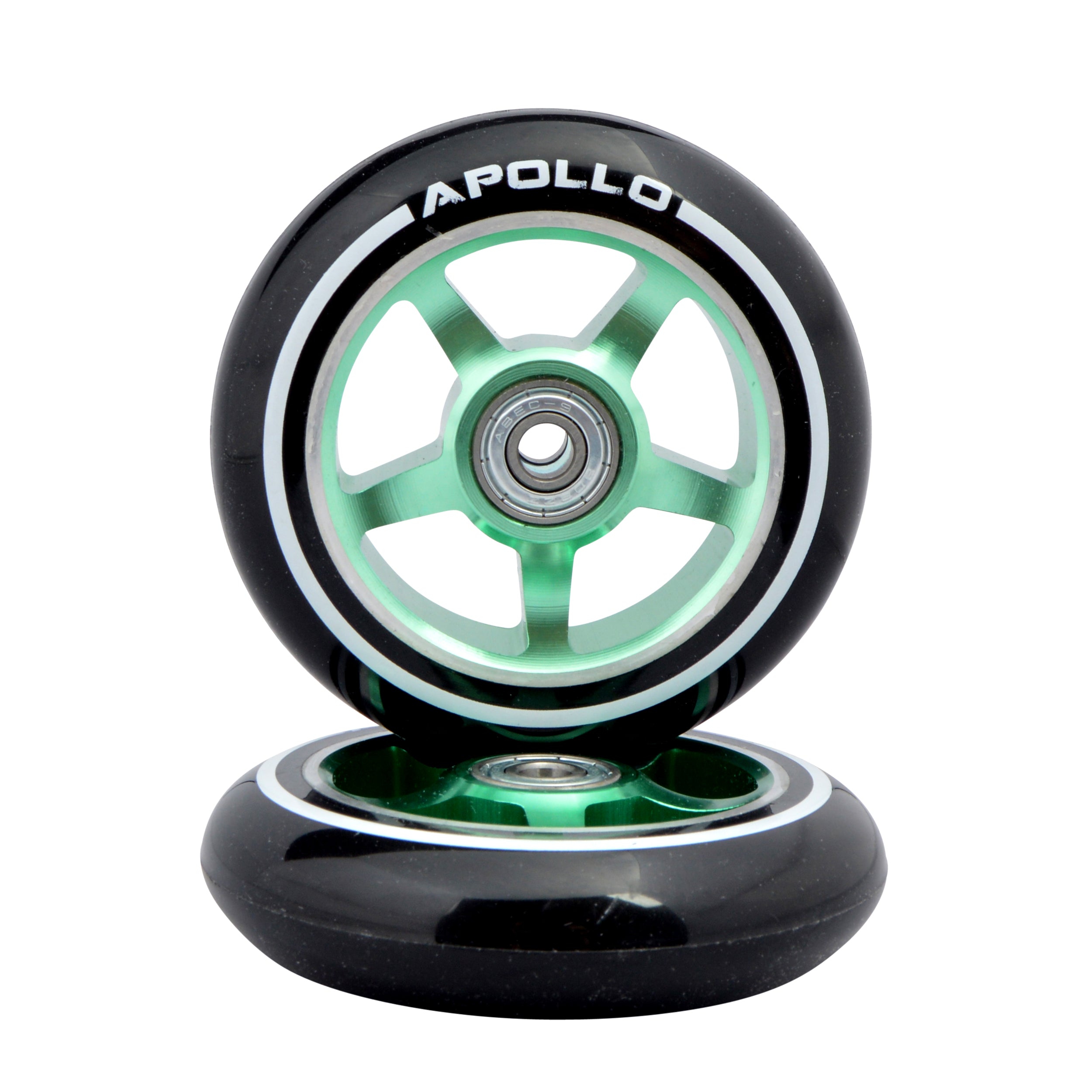 Apollo APOLLO Stunt Scooter reservewielenset Pro Wheels 100mm - ABEC 9 kogellagers Groen - ALU Core