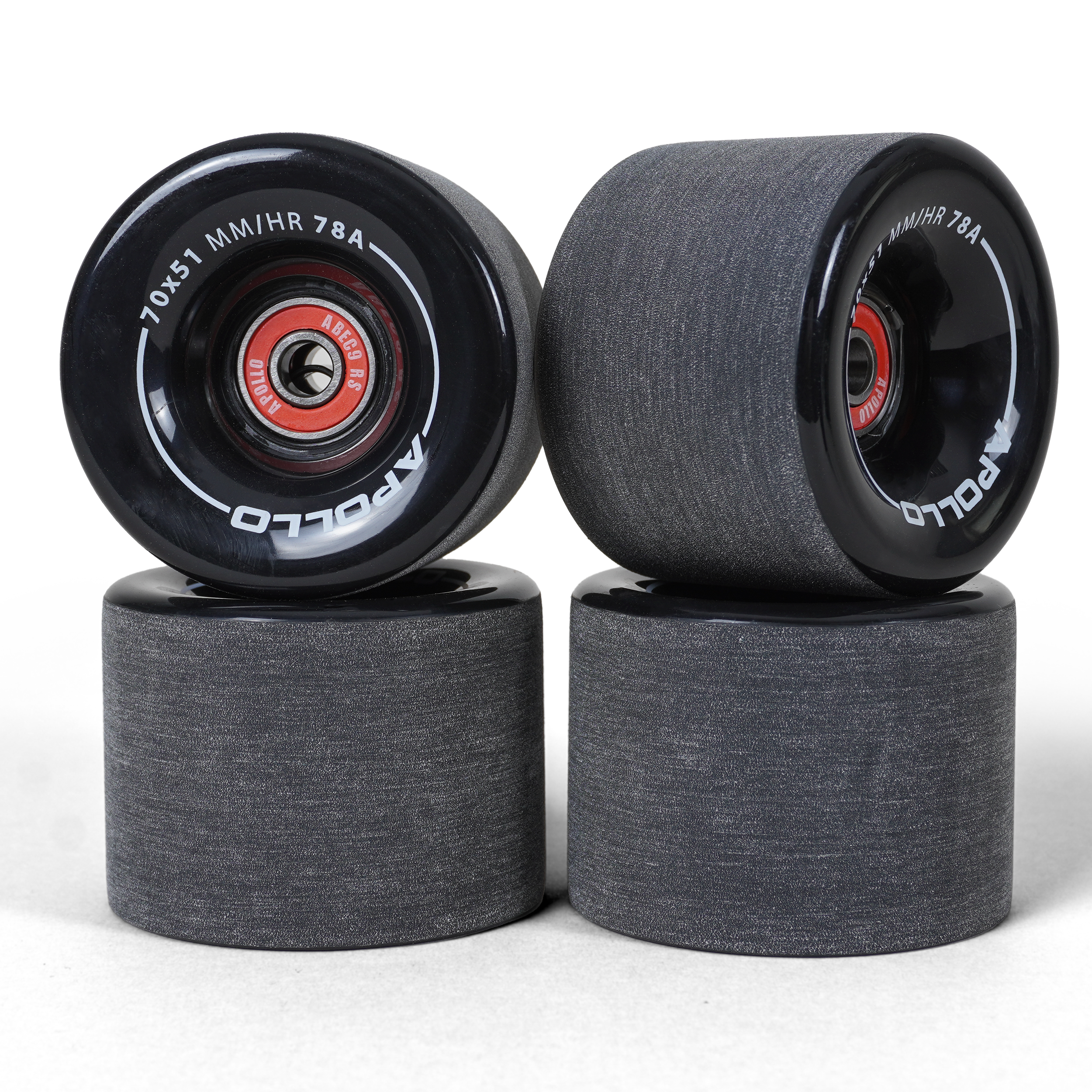 Apollo Funsport Nederland Apollo Zwarte Longboard & Skateboard Wielen Black - 70 x 51