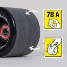 Apollo Funsport Nederland Apollo Zwarte Longboard & Skateboard Wielen Black - 70 x 51