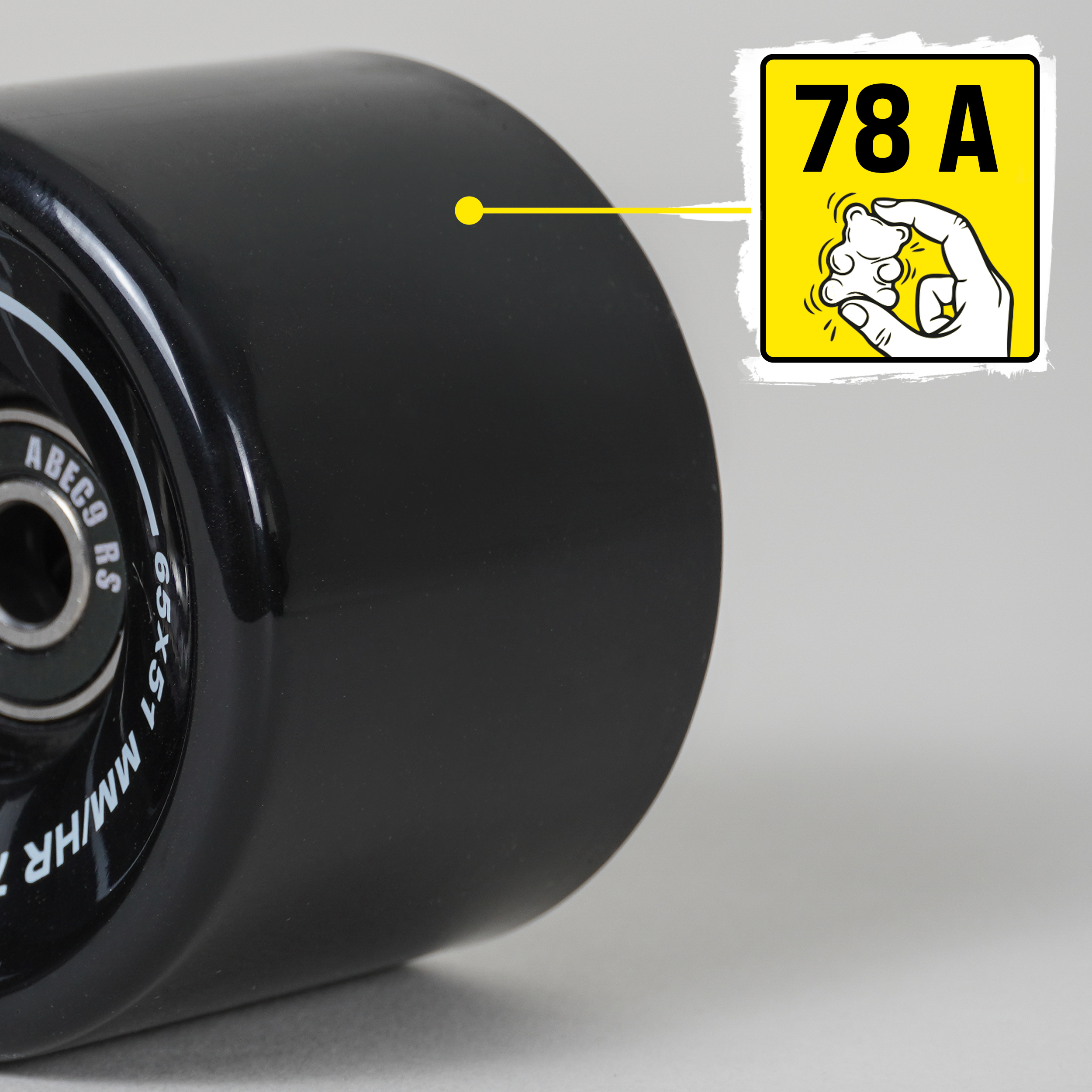 Apollo Funsport Nederland Apollo Zwarte Longboard & Skateboard Wielen Black - 65 x 51