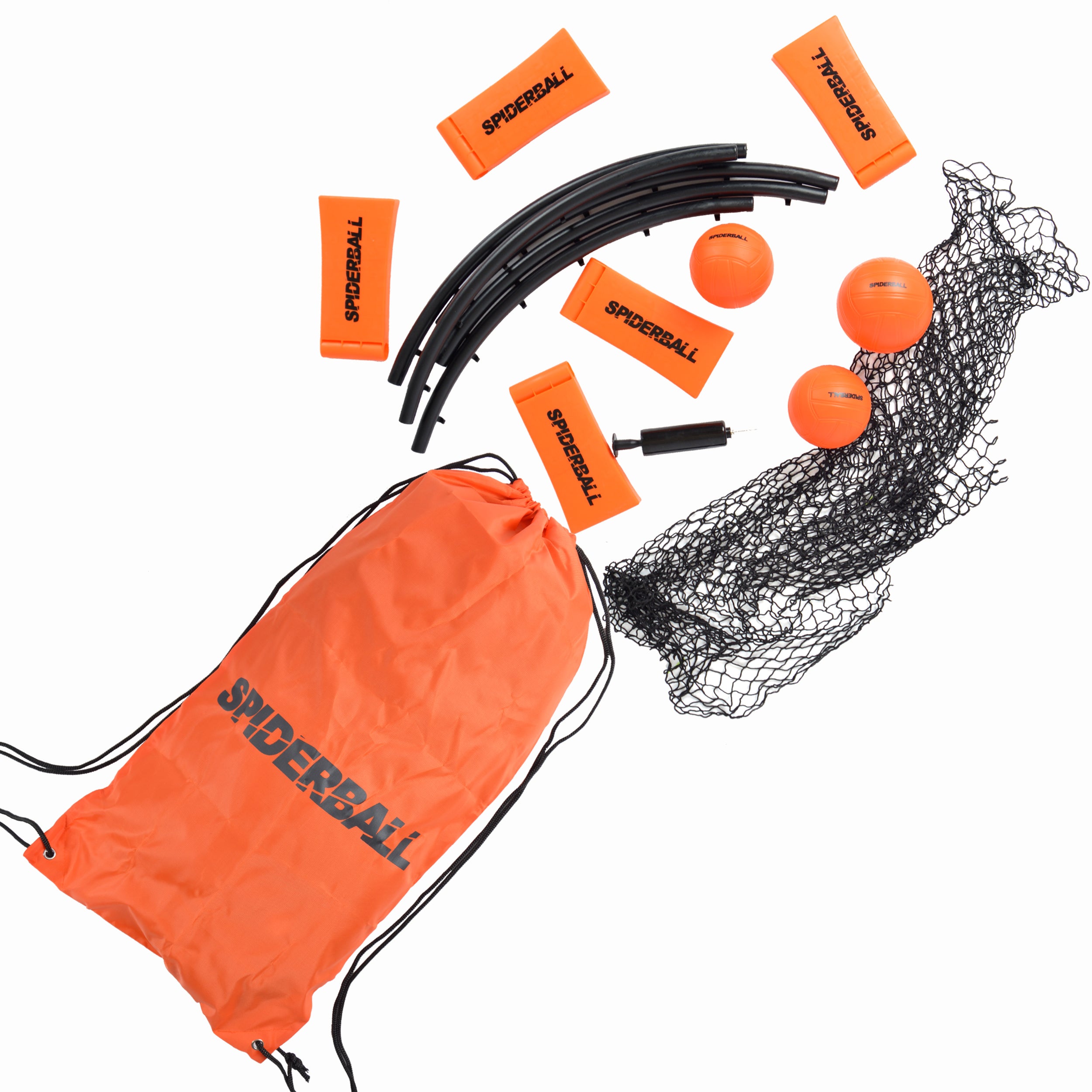 Apollo OCEAN 5 Tuin spel Spiderball met trekkoord en binnenvak Oranje